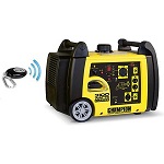 171cc 4 stroke OHV engine small quiet 3100 Watt gas powered remote start portable generator Champion generators remote start for campers and home use small quiet camping generators with wireless remote start.