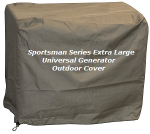 Sportsman GENCOVER-XL Universal Extra Large Weatherproof Portable Generator Outdoor Covers for dust,rain, snow, sun, etc. for extra-large units. This generator cover won't stretch ad shrink in hot or cold temperatures.