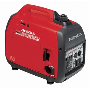 New or Used Honda EU Series EU2000i 2000 watt small size super quiet little portable inverter series gas powered generators for home use; refrigerator, computers, fans, lights, sump pump, tailgating and more.