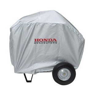 Honda Universal Large Generator Covers in Silver Waterproof Polyester Fabric rain cover.