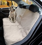 Bench Car Seat Covers to keep your seats protected when your dog comes along for a ride. Vehicle bench seat covers.