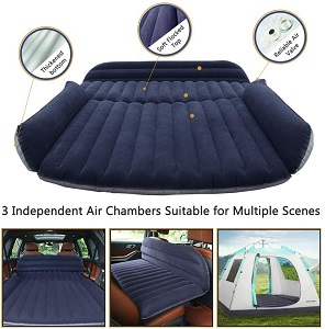 QDH SUV Car Inflatable Air Matress for Travel Camping. Car Air Bed Mattress for Back Seat or Cargo Area Sleeping Comfort in my car or SUV.