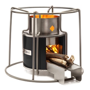 EZY Wood Burning Heater Metal Camp Cook Stoves Vintage for Portable Cooking Camping, Hiking, Beach, Black.
