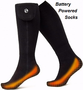 Foxelli heated socks offer well distriuted heat to keep your feet and toes toasty warm while outdoors in cold weather on any occasion.  If you feet are always cold, you may want to enjoy your heated socks indoors as well.