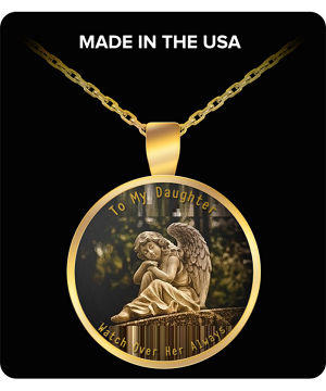 Call a gaurdian angel with this necklace to watch over your daughter always. This is a angel caller necklace that she will cherish the rest of her life.